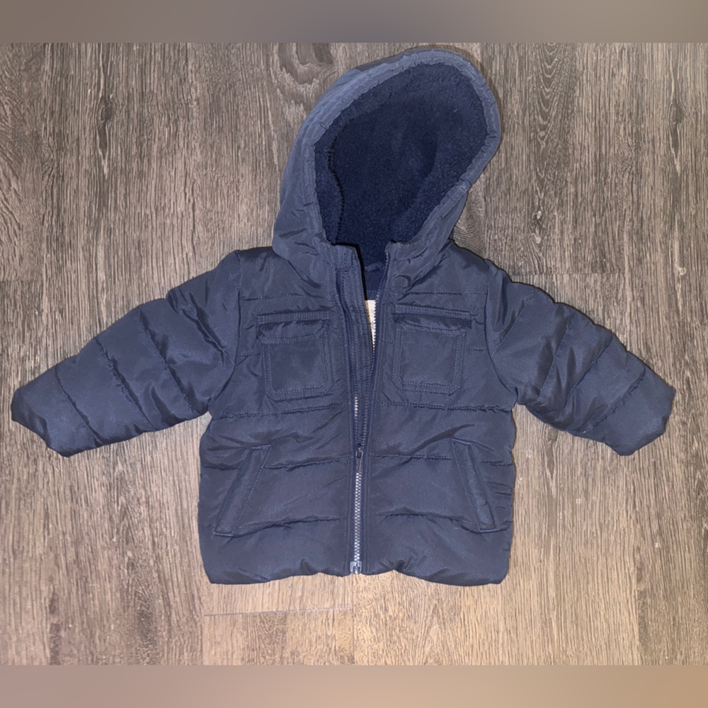 Navy Puffer Winter Coat Jacket with Hood 24 Month Baby Toddler